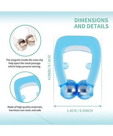 Silicone Magnetic Snore Stopper - Blue (4pcs) | Anti Snoring Nose Clip for Quieter Sleep - Buy Online on GoSupps.com
