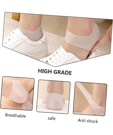 FRCOLOR 4pcs Heel Silicone Pads - High Heel Insoles & Toe Protectors for Men & Women | Anti-Crack Cushioning - Buy Online on GoSupps.com