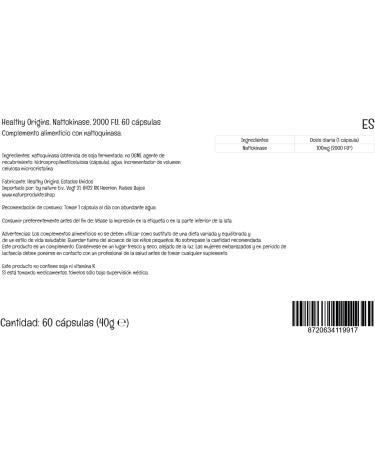 Healthy Origins Nattokinase 2000 FU 60 Vegan Capsules | Lab-Tested, Vegetarian, Soy-Free, Gluten-Free, Non-GMO - Buy Online on GoSupps.com
