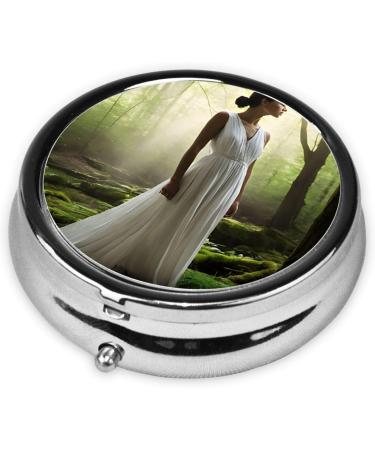 Lake Fairy Mini Round Pill Box | 3 Compartment Travel Pill Organizer | Portable Medicine Case for Home & Office - Buy Online on GoSupps.com