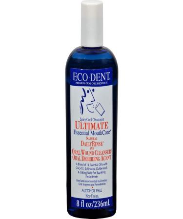 ECO-DENT Premium Oral Care Mouthwash - Spicy Cool Cinnamon 8 oz | Natural Fresh Breath & Eco-Friendly Shipping Worldwide - Buy Online on GoSupps.com