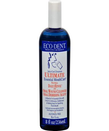 ECO-DENT Premium Oral Care Mouthwash-Spicy Cool Cinnamon 8 oz Liquid