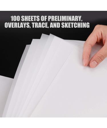 Bachmore 9x12 Tracing Paper Pad - 75 Sheets, Translucent Paper for Pencil, Marker and Ink - Ideal for Tracing, Sketching, and Drawing - 32lb / 50gsm - Buy Online on GoSupps.com
