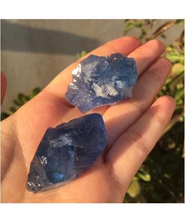 Fluorite 2pcs Pretty Natural raw Blue Fluorite Rough Stone Natural Quartz Crystals Stone for Natural Crystal Rough - Buy Online on GoSupps.com