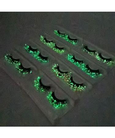 GL-Turelifes Glitter False Eyelashes - Dramatic Fluorescent Fake Lashes for Cosplay Stage & Parties | Thick & Sparkling Luminous Q-12 - Buy Online on GoSupps.com