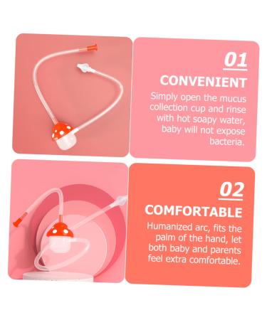 Toyvian 4pcs Oral Nasal Aspirator for Baby - Red Nose Sucker for Newborns and Infants - Buy Online on GoSupps.com