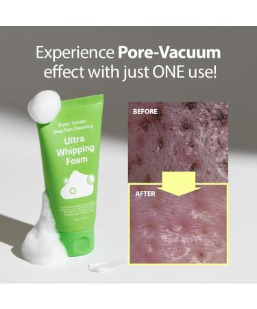 Green Tomato Deep Pore Cleansing Foam 120g | Korean Facial Cleanser | Blackhead Remover & Double Cleansing | Deep Cleansing Face Wash | Best Korean Skincare - Buy Online on GoSupps.com