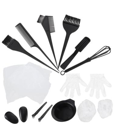 DOITOOL 1 Set Diy Hair Coloring Oil Hair Dyeing Kits Dye Brushes Coloring Tool Kit Hair Dye Brush Clip Clipper Guard Holder Color Mixing Bowl Dye Color Mirror Plastic Household