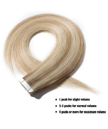 Shop Silk Co Tape-in Extensions | Real Remy Hair #18/613 Ashblond | 50g 55cm Length 20 Pieces - Buy Online on GoSupps.com
