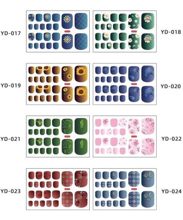 lmoikesz Sticker Toe Nail Full Flower Refreshing Wraps Paster Self-Adhesive Waterproof Handmade Decals Ins Birthday Gift No.1 - Buy Online on GoSupps.com