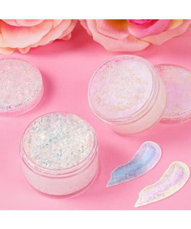 Lophe Body Glitter Gel - 2pcs Non-Toxic Glitter for Face Hair Nails | Safe Mermaid Sequences for Halloween - White/Purple - Buy Online on GoSupps.com
