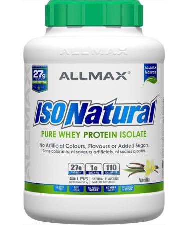 ALLMAX Nutrition - ISONATURAL - 100% Ultra-Pure Natural Whey Protein Isolate - Vanilla - 5 Pound & Naturals Nutrition - ISONATURAL - 100% Ultra-Pure Natural Whey Protein Isolate - Chocolate - Buy Online on GoSupps.com