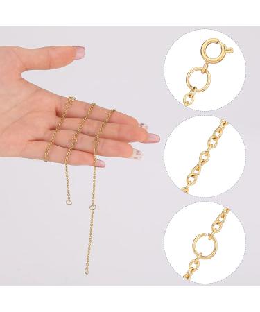 Gold & Silver Necklace Extenders - 6 Pcs Stainless Steel Chain Extensions for Jewelry Making - Buy Online on GoSupps.com