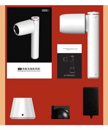 Cordless Hair Dryer with Hot and Cold Air Rechargeable Wireless Hair Dryer Portable Travel Hair Dryer for Outdoor/Indoor - Buy Online on GoSupps.com