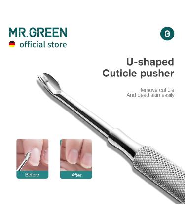 MR.GREEN Double Headed Cuticle Pusher & Trimmer - Nail Care Tool for Pry Up Nails & Dirt Removal (Mr-2158) - Buy Online on GoSupps.com