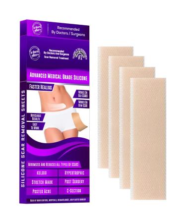 A'dorn Allure Scar Silicone Sheets-Surgical Scars Tape Keloids C-Section