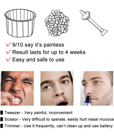 Nose Hair Waxing Kit for Men & Women - 50g/1.67oz Nose Wax with 20 Applicators - Buy Online on GoSupps.com