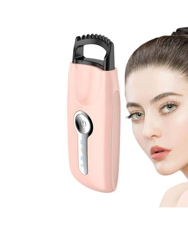 Electric Heated Lash Curler | Metal Heated Beauty Eyelashes Curler Heating Eyelash Heat Curler for Long Lasting Curl Rechargeable Portable Lashes Heating Curler for Naturally Lifted Eyelashes Pink