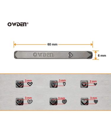 OWDEN Jewelry Metal Stamps Set - 6pcs Heart Design Stamps, Steel Punch for Jewelry Making - Buy Online on GoSupps.com