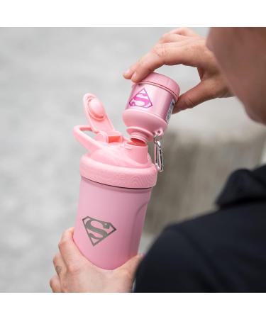 SmartShake Whey2Go Funnel & Protein Box - 110 ml Storage Box - DC Supergirl Edition - Perfect for Protein Shakes & Supplements - International Shipping Available - Buy Online on GoSupps.com