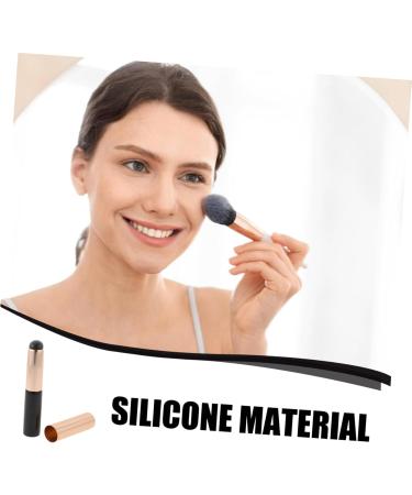MAGICLULU Round Head Silicone Lip Brush Lip Masks Applicator Eyeshadow Brush Lip Applicator Brush Lip Gloss Applicator Lip Balm Applicator Women Makeup Tools Metal Miss Sponge With Cover - Buy Online on GoSupps.com