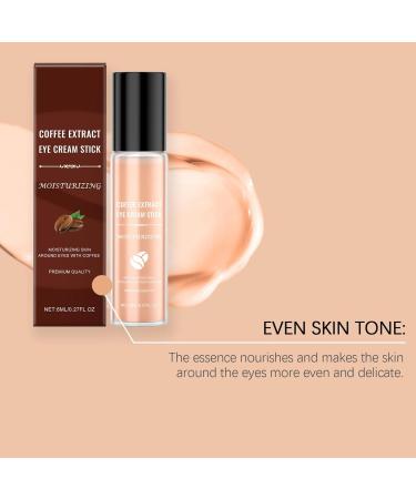 Caffeine Eye Cream Anti-Aging Roller Eye Cream Coffee Extract Eye Cream Stick Lightening Cream for Dark Circles and Puffy Eyes (1) - Buy Online on GoSupps.com