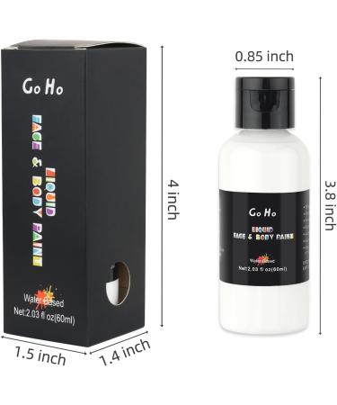Go Ho Makeup Liquid Body Paint 2.1 oz - Black Water Based Face & Body Paint for Special FX, Cosplay, Halloween - Buy Online on GoSupps.com