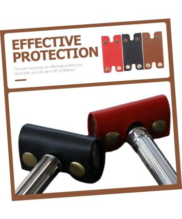 Hakidzel 3-St Razor Case | Travel Accessories for Men | Synthetic Leather Scratch-Resistant Protection for Manual Razors - Buy Online on GoSupps.com