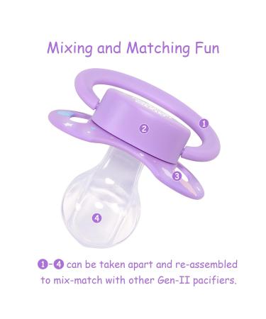 Buy LittleForBig Large Shield Pacifier Gen II - Adult Size Small Fantasy Pattern Purple | International Shipping - Buy Online on GoSupps.com