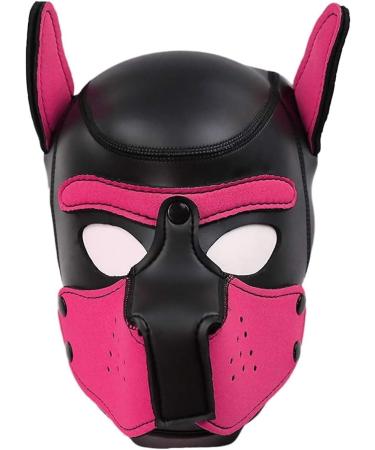 Yiqin RWSX Soft Latex Dog Mask - Removable Mouth Puppy Costume for Halloween & Parties - Pink - Buy Online on GoSupps.com