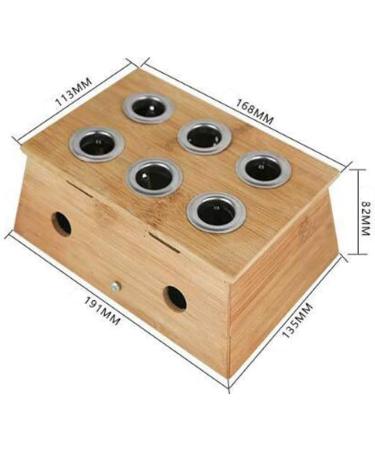 Glield Bamboo Six Hole Healing Box for Moxa Moxibustion Medicine Therapy AJG01 - Buy Online on GoSupps.com