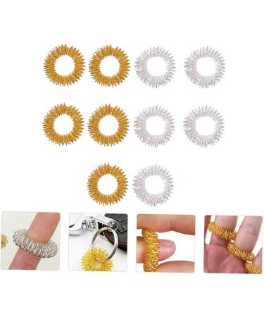 Solustre 10-Pack Finger Massage Rings - Fidget Toy for Stress Relief & Sensory Play Carbon Steel Mini Massage Device - Buy Online on GoSupps.com