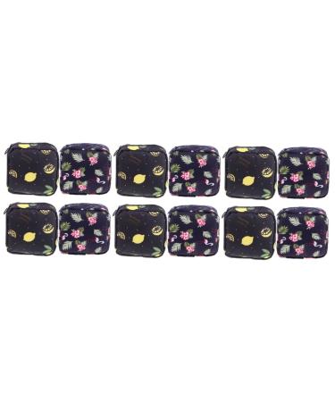 Healeved 12 STK Storage bags for women's bandages Storage bags for menstrual tapes Pad holder for period storage bag for women's bandages Selting towel Gift Niedlich travel marinex3st 13x13x2.8cmx3pcs