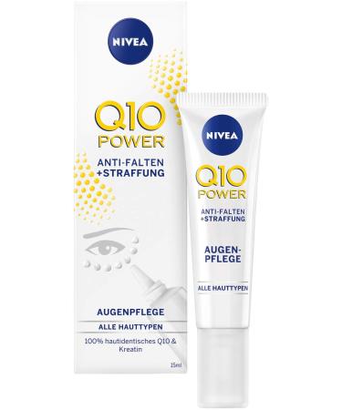 NIVEA Q10 Power anti-folds + tightening eye care for younger-looking skin in 2-pack (2x 15 ml) moisturizing eye cream cream for normal skin