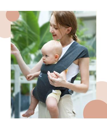 MOMTORY Newborn Baby Carrier | Cozy Wrap with Hook&Loop | Adjustable & Soft Fabric | Deep Grey - Buy Online on GoSupps.com