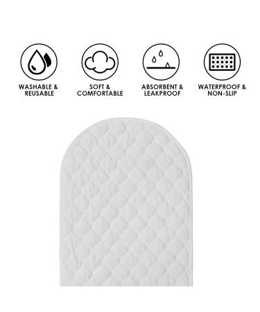 Buy Soonhua 3x Wrap Documents - Quilted Super Soft Bamboo Cotton Changing Pad | Waterproof Washable & Reusable | Ideal for Home Travel & Outdoors - Oval White - Buy Online on GoSupps.com