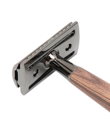 Double Edge Safety Razor with Non-Slip Handle - Sharp Travel & Home Shaver for Men - Buy Online on GoSupps.com