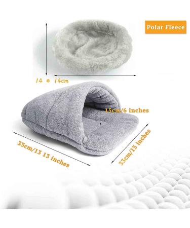 HzNzYHD 2 PCS Guinea Pig Bed Set with Cage Mat Soft Warm Hamster Bed Cave Nest Cushion for Small Animal Chinchilla Hedgehog Ferret Bunny gray - Buy Online on GoSupps.com