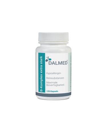 DALMED B-Complex Extra Forte - 120 Capsules - Pharmaceutical Grade - No Additives - Pure and High Quality Substances