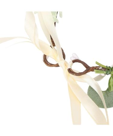 Floral Headpiece Floral Crown Eucalyptus Wreath Artificial Green Garland Headbands Eucalyptus Wreath for Seaside Vacation Photo Props - Buy Online on GoSupps.com