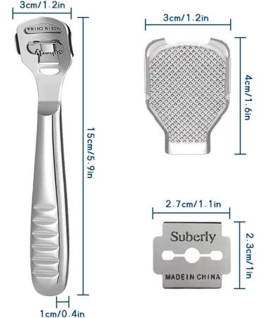 Cornea Removal Pedicure Set | Stainless Steel Foot Corn Remover with 10 Replacement Blades for Smooth Feet - Buy Online on GoSupps.com