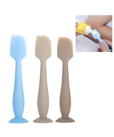 Soft Silicone Baby Windel Cream Applicator Set - 3 Pieces with Suction Foot | Mini Diaper Rash Brush & Spatula for Easy Application - Buy Online on GoSupps.com