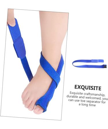 BESPORTBLE 3pcs Toe Strap Toe Splitter Set - Health Protective Separator Stretchy Stretcher - Blue Comfortable Cloth Toe Divider x3pcs - Buy Online on GoSupps.com