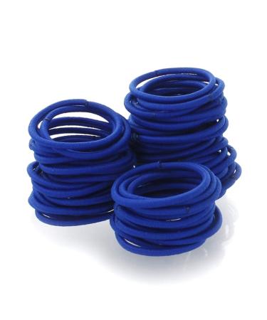 My Lello Small Hair Elastics Ponytail Holders No Damage No Metal - 100 Pack Royal Blue 100pcs Royal Blue