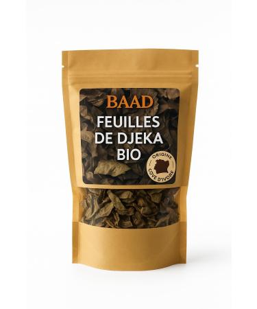 G n rique 100% Organic Djekah Leaves - 50g - Premium Quality - Origin: Ivory Coast - Freshness Resealable Pack - Suitable for Vegans