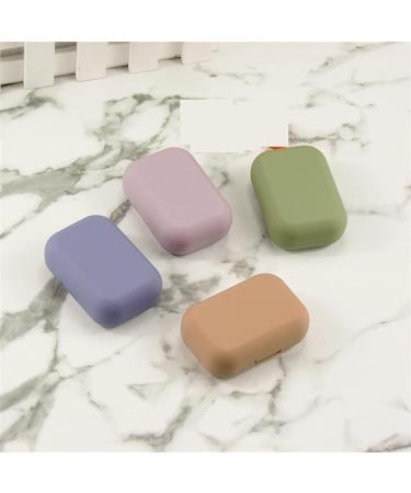 Infeksiya Mini-Square Contact Lens Container with Mirror - Blue Eye Lens Box for Women - Buy Online on GoSupps.com