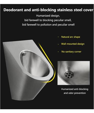 Household Products Stainless Steel Urinal Wall-Mounted Small Smart Flushing Urinal Tank Wall-Mounted Toilet for Men's Urinals Automatic Flushing Used in Shopping Malls a - Buy Online on GoSupps.com