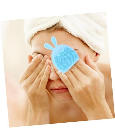minkissy 8 Pcs Rabbit Ears Facial Brush Women Facial Brush Silicone Cleaning Brush Facial Exfoliating Brush Handheld Massagers Exfoliating Facial Brush Pore Brush Face Miss Silica Gel Light Bluex2pcs 7.5x7.5cmx2pcs - Buy Online on GoSupps.com