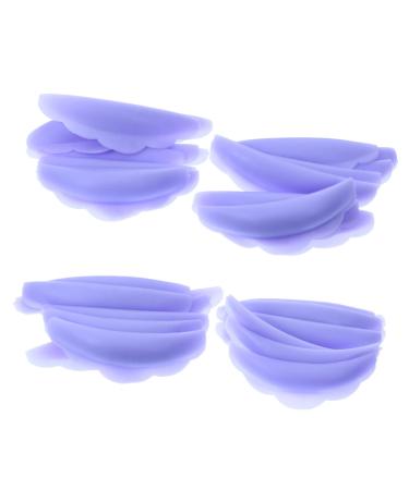 DOITOOL 60 Pairs Eyelash Silicone Patch Silicone Patches Eyelash Perm Kit Eyelash Perm Pads Lash Shield Medium Eyelash Curlers Eyelash Lift Tool Purple Makeup Tools Curly