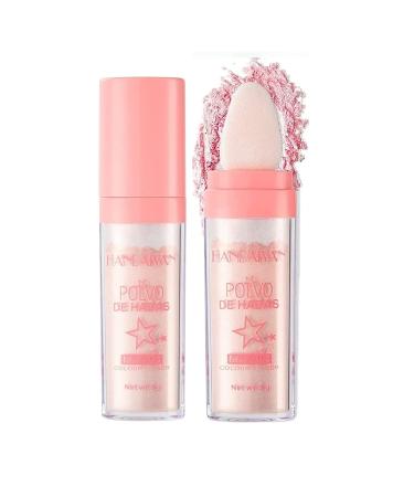 Highlighter Powder Body Glitter Highlighter Makeup Stick Face High Gloss Sparkle Loose Highlight Powder Brightens Makeup Stick for Face Body Hair Cosmetic 3Colors (Color : Golden Brown)